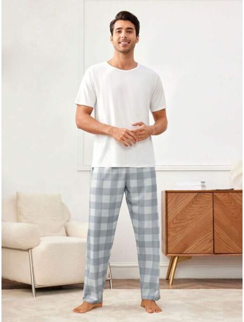 Men S Plaid Patterned Lounge Pants