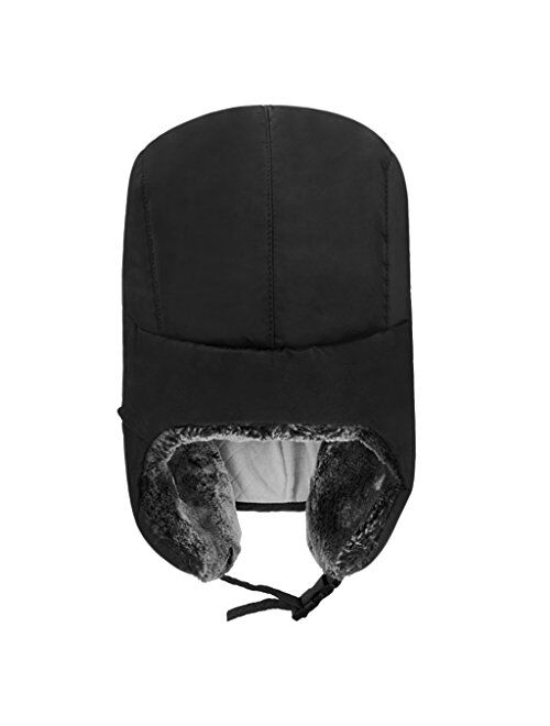 Fakeface Kids Waterproof Winter Hat Windproof Ski Mask Trapper Hat Baby Teen Cute Ear Flap Fur Warm Beanie Cap Cold Weather Snow Hats