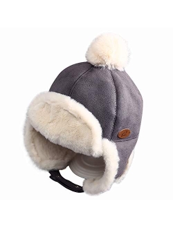 IIG Baby Boy Ushanka Earflap Winter Trooper Cap Unisex Kids Trapper Hat