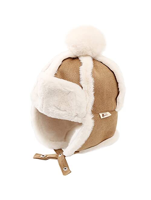 IIG Baby Boy Ushanka Earflap Winter Trooper Cap Unisex Kids Trapper Hat