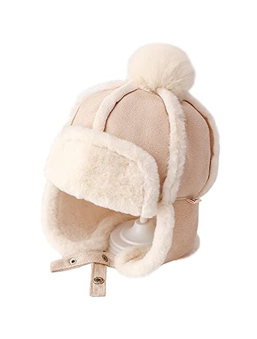 IIG Baby Boy Ushanka Earflap Winter Trooper Cap Unisex Kids Trapper Hat