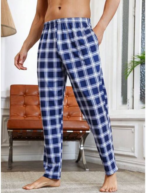 Men S Plaid Pattern Home Wear Bottoms