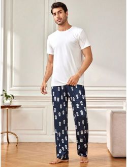 Men S Printed Comfortable Pajama Bottom For Home Wear