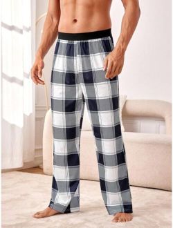 Men s Plaid Home Wear Bottoms