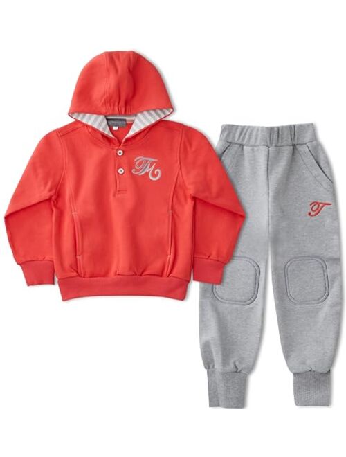 ROROANCO Kids Toddler Girls Boys Sweatsuit Tracksuit Hoodie and Jogger Set 2 pieces Activewear Long Sleeve