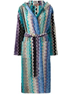 Missoni Home Giacomo belted hooded bathrobe