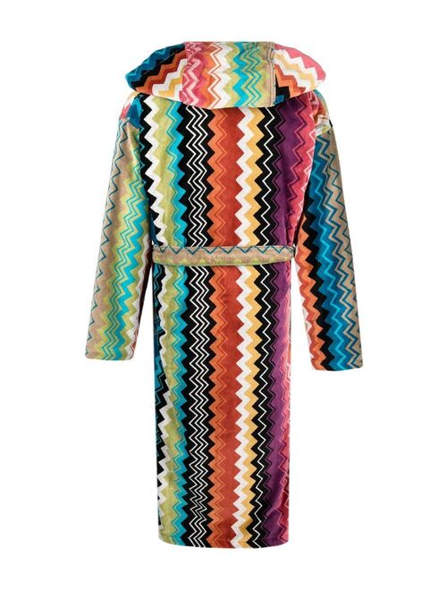 Missoni Home Giacomo belted hooded bathrobe