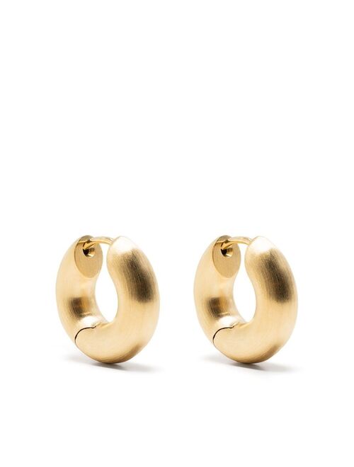 Tom Wood gold-plated small chunky hoops