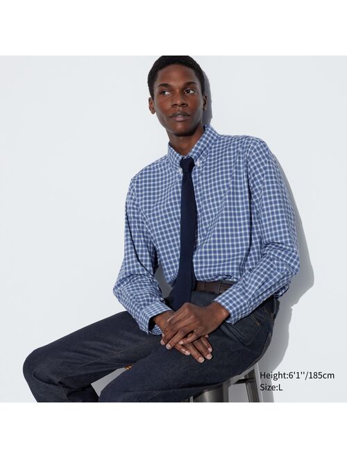 UNIQLO Extra Fine Cotton Broadcloth Checked Shirt