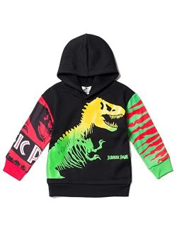 Jurassic World Dinosaur T-Rex Fleece Pullover Hoodie Toddler to Big Kid