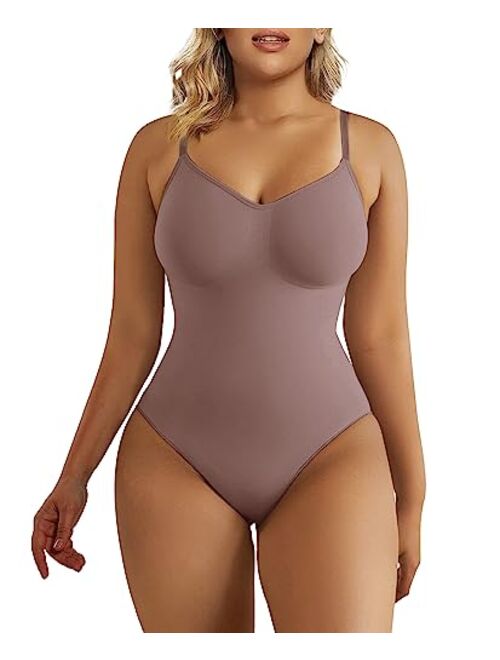 SHAPERX Bodysuit for Women Tummy Control Shapewear Seamless Sculpting Thong Body Shaper Tank Top