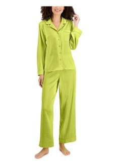 I.N.C. INTERNATIONAL CONCEPTS Satin Notch Collar Packaged Pajama Set, Created for Macy's