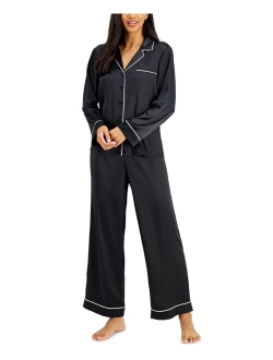 I.N.C. INTERNATIONAL CONCEPTS Satin Notch Collar Packaged Pajama Set, Created for Macy's