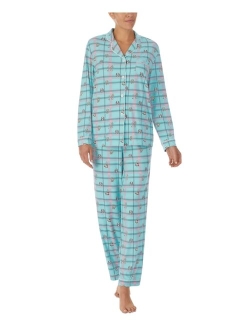 Women's Printed Notched-Collar Pajamas Set