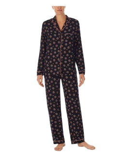 Women's Printed Notched-Collar Pajamas Set