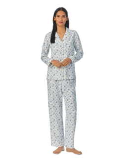 LAUREN RALPH LAUREN Women's 2-Pc. Notched-Collar Pajamas Set