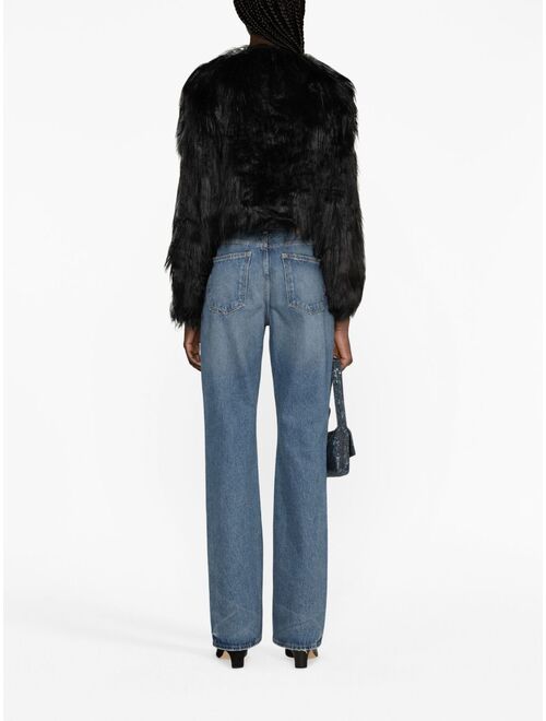 PINKO faux-fur black jacket