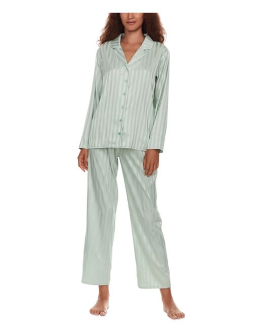 FLORA BY FLORA NIKROOZ Women's Angela 2-Pc. Shadow Striped Pajamas Set