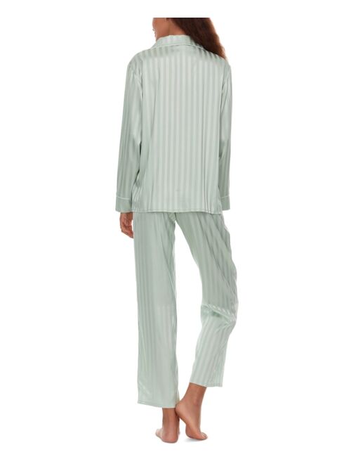 FLORA BY FLORA NIKROOZ Women's Angela 2-Pc. Shadow Striped Pajamas Set