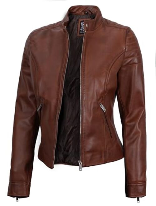 Decrum Women Leather Jacket - Real Lambskin Leather Jackets For Women