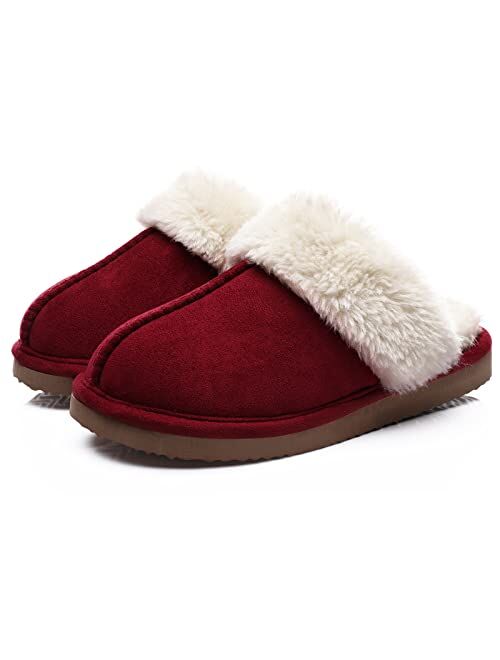 Litfun Women's Fuzzy Memory Foam Slippers Fluffy Winter House Shoes Indoor and Outdoor