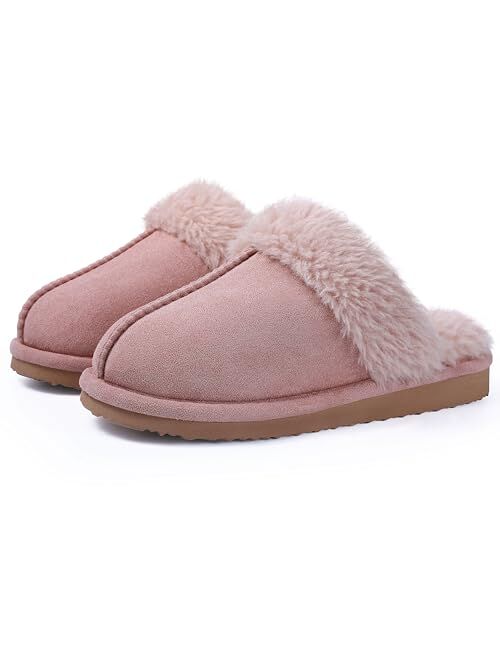 Litfun Women's Fuzzy Memory Foam Slippers Fluffy Winter House Shoes Indoor and Outdoor