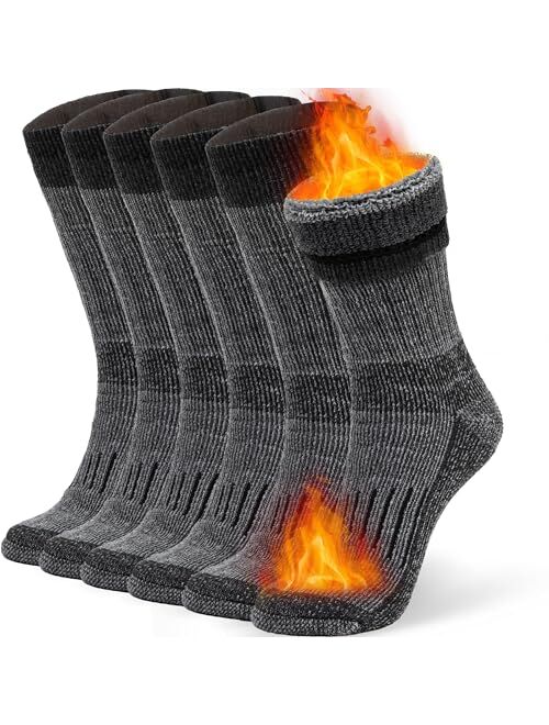 Alvada Warm Thermal Wool Socks for Winter Moisture Wicking and Breathable Cozy Boot Socks