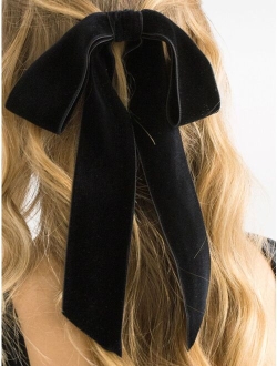 bow-detailing velvet head piece