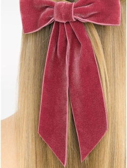 Wide Velvet bow barrette