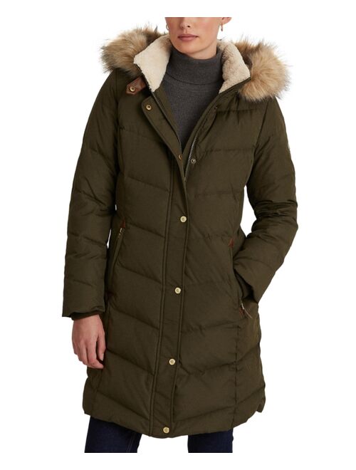 Polo Ralph Lauren LAUREN RALPH LAUREN Women's Faux-Fur-Trim Hooded Puffer Coat