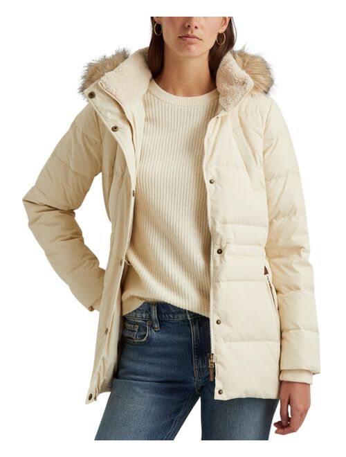 Polo Ralph Lauren LAUREN RALPH LAUREN Women's Faux-Fur-Trim Hooded Puffer Coat, Created for Macy's