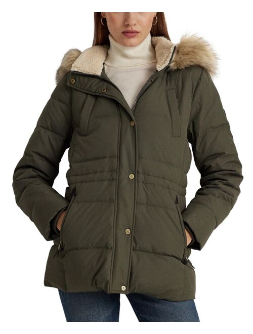 Polo Ralph Lauren LAUREN RALPH LAUREN Women's Faux-Fur-Trim Hooded Puffer Coat, Created for Macy's