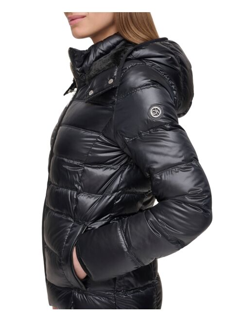 CALVIN KLEIN Women's Shine Hooded Down Puffer Coat