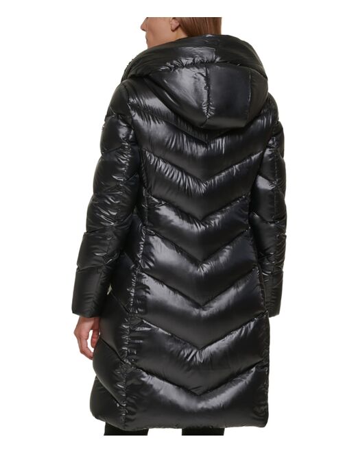 CALVIN KLEIN Women's Faux-Fur-Lined Hooded Down Puffer Coat