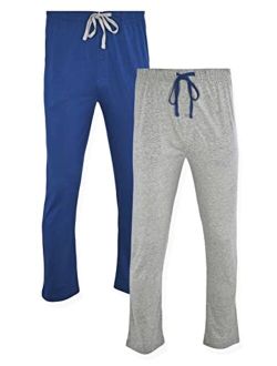 mens Solid Knit Sleep Pant With Pockets and Drawstring