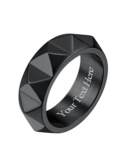 Richsteel Stainless Steel Spike Ring for Men Women Punk Rock Jewelry(with Gift Box)