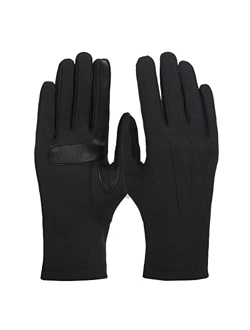 isotoner womens Spandex Cold Weather Stretch Gloves With Warm Fleece Lining