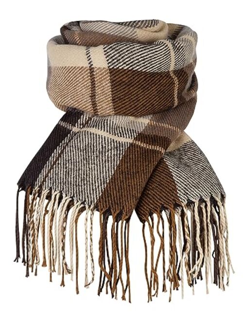 Loritta Womens Scarf Fashion Long Plaid Shawls Wraps Big Grid Winter Warm Lattice Large Scarves Gifts