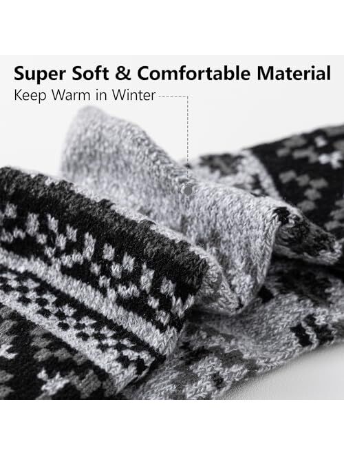 Sock Amazing Fashion Fuzzy Socks for Women Thermal Socks Winter 4 Pairs Thick Cozy Super Soft Socks Crew