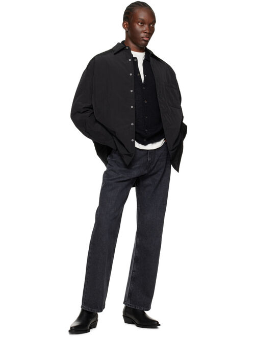 OUR LEGACY Black Evening Polo Cardigan