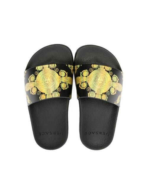 Versace Kids Medusa-print pool slides