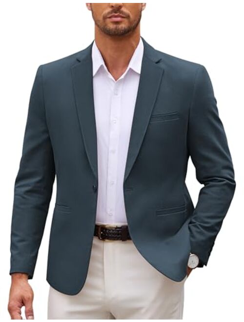 COOFANDY Mens Casual Suit Jacket One Button Blazer Textured Sport Coats Slim Fit