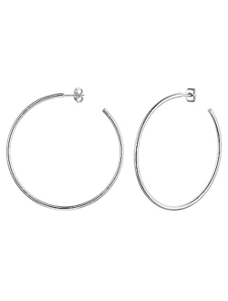 Richsteel Fashion Star Hoop Earrings for Women Stainless Steel/18K Gold/Black Plated Big Earring Hoops Fit Sensitive Ears(with Gift Box)