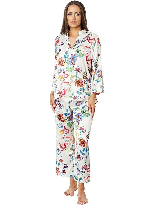 N by Natori Fleur Dragon Pullover Madarin PJ Set