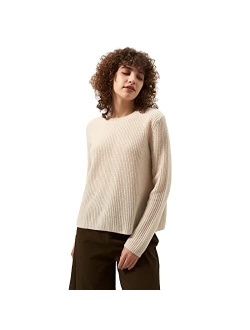 GreenMount Cashmere Sweaters for Women Essential Crewneck Ribbed Long Sleeve Pullover Sweater