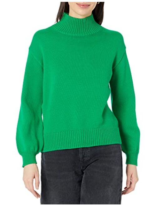 Amazon Essentials Women's Cotton Funnel-Neck Sweater (Available in Plus Size)