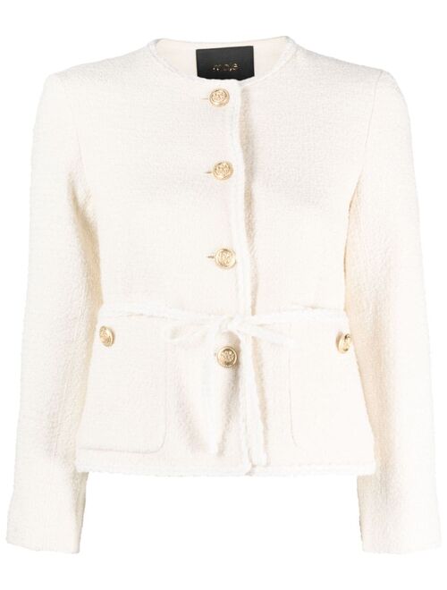 Maje braided-trim tweed jacket