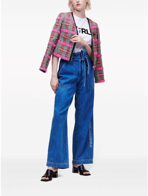 Karl Lagerfeld tweed cropped jacket