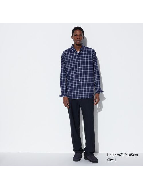 UNIQLO Extra Fine Cotton Broadcloth Checked Shirt