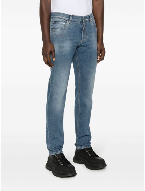 Dolce & Gabbana mid-rise slim-cut jeans